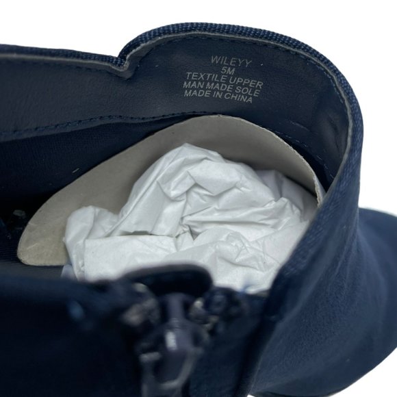 NWT Style & Co Wileyy Ankle Booties Size 6 Navy - Picture 5 of 7